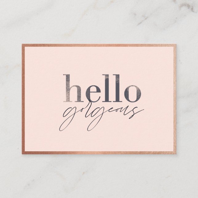 Hallo großartig, vielen Dank für Ihr Business Beau Treuekarte (Vorderseite)