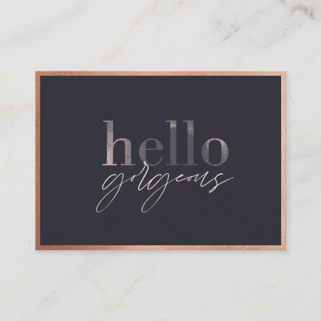 Hallo großartig, vielen Dank für Ihr Business Beau Treuekarte (Vorderseite)