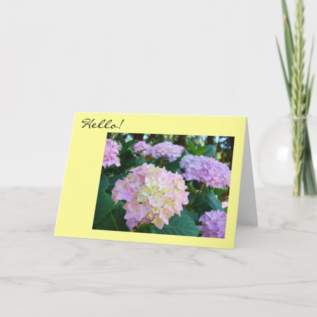 Hallo ! Grußkarten Hoffnung ist alles gut Sie Fami Karte (Vorderseite)