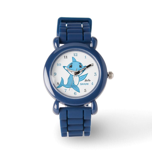 Hallo Hai Armbanduhr (Vorderseite)