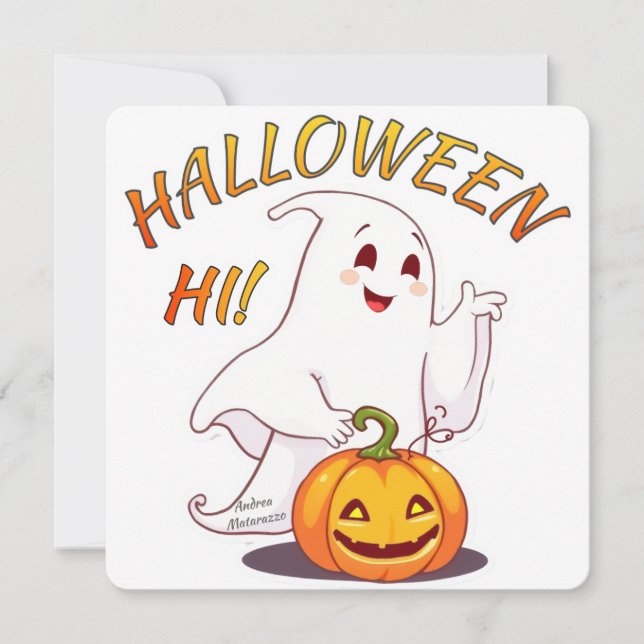 Hallo! Halloween Feiertagskarte (Vorderseite)