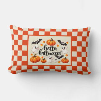 Hallo Halloween Geister Fledermäuse Kürbisse Karie Lendenkissen
