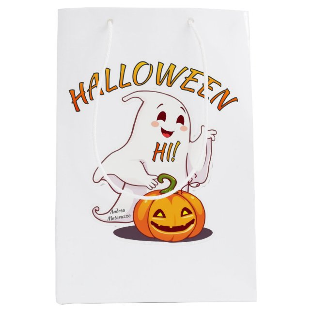 Hallo! Halloween Mittlere Geschenktüte (Vorderseite)