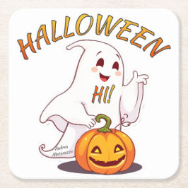 Hallo! Halloween Rechteckiger Pappuntersetzer