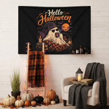 Hallo Halloween Süßer Geist Trinkt Kaffee