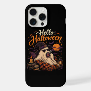 Hallo Halloween Süßer Geist Trinkt Kaffee iPhone 15 Pro Max Hülle