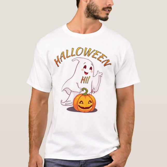 Hallo! Halloween T-Shirt (Vorderseite)