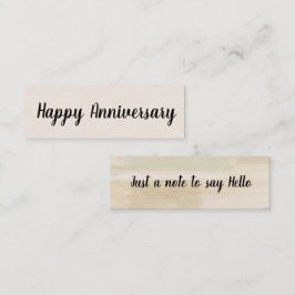 Hallo/Happy Anniversary Mini Business Card Visitenkarte