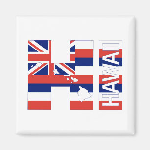 HALLO Hawaii-Insel-Hawaiianer-Flagge Magnet