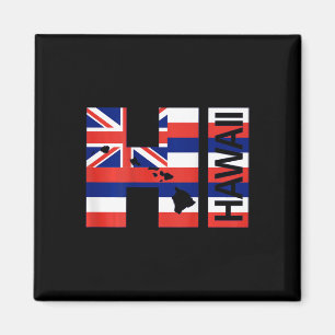 Hallo Hawaii-Inseln-Flagge  Magnet