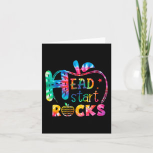 Hallo Head Start Rock Gefärbte Krawatte Zurück zur Karte
