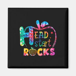 Hallo Head Start Rock Gefärbte Krawatte Zurück zur Magnet