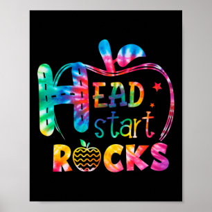 Hallo Head Start Rock Gefärbte Krawatte Zurück zur Poster