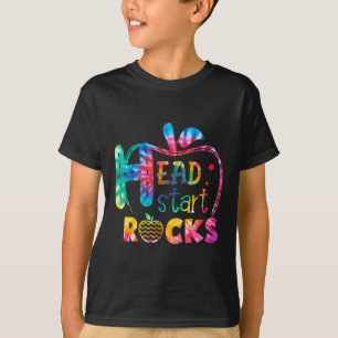 Hallo Head Start Rock Gefärbte Krawatte Zurück zur T-Shirt