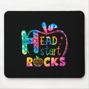 Hallo Head Start Rock Tie Dye Byck Zur Schule Lehr Mousepad