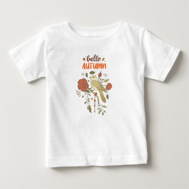 Hallo Herbst Baby T-shirt (Vorderseite)