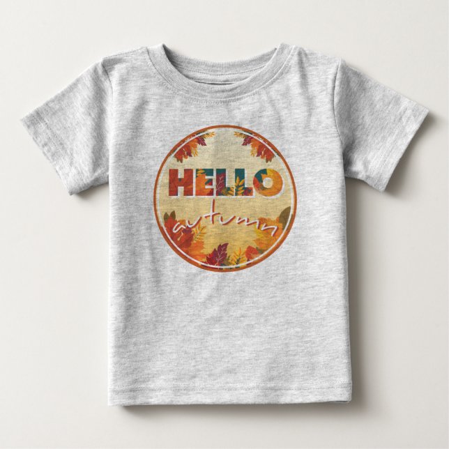 Hallo Herbst Baby T-shirt (Vorderseite)