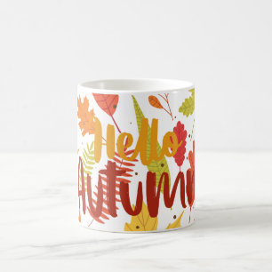 Hallo Herbst Buntes Herbstlaub Tasse