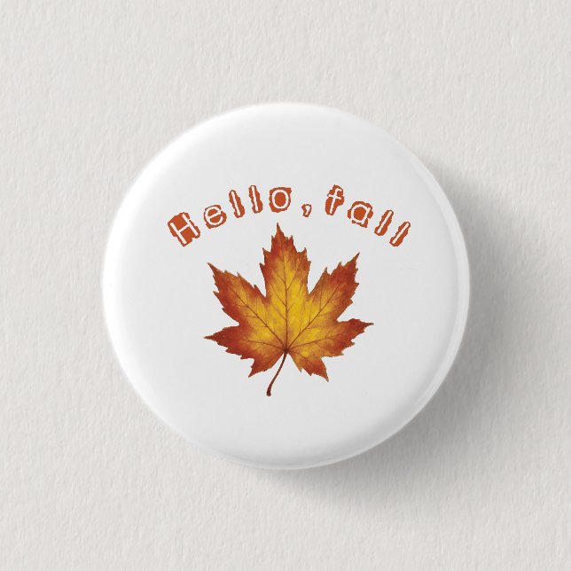 Hallo Herbst Button (Vorderseite)