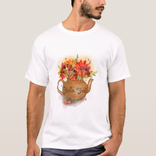 Hallo Herbst Cozy Autumn Grafik T-Shirt