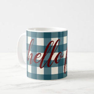 Hallo Herbst Eleganter Herbst Rote Navy Bio Kaffeetasse