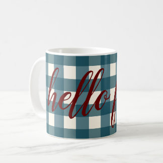 Hallo Herbst Eleganter Herbst Rote Navy Bio Kaffeetasse