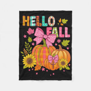 Hallo Herbst Erntedank Coquette Boho Floral Herbst Fleecedecke