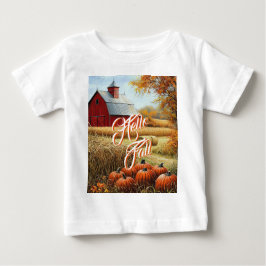 Hallo Herbst Erntedank Landhäuser Pumpkins Baby T-shirt