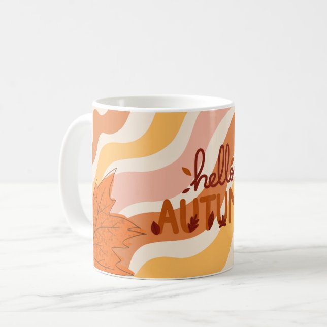 Hallo Herbst Fall Tasse (Vorderseite Links)