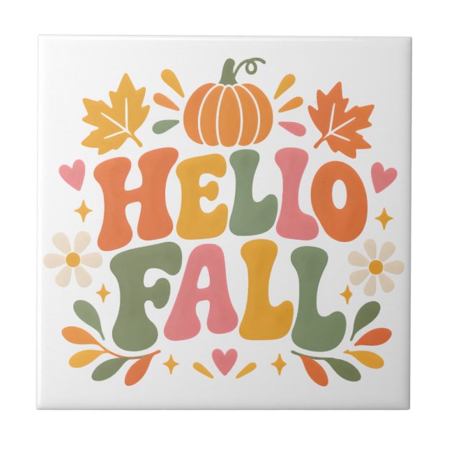 Hallo Herbst Fliese (Vorderseite)