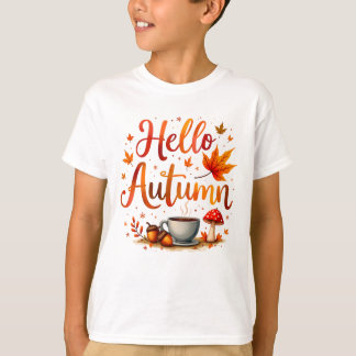 Hallo Herbst, gemütliche Nostalgie T-Shirt