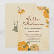 Hallo Herbst Herbst Babydusche Geburtstagsparty in