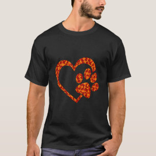 Hallo Herbst Herbst Blätter Hund & Katzen Paw Prin T-Shirt