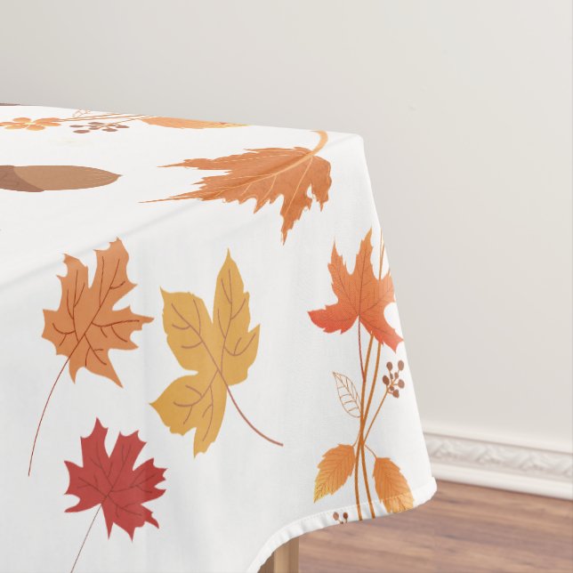 Hallo Herbst Herbst Blätter Nahtloses Muster Tischdecke (Beispiel)