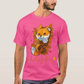 Hallo Herbst Herbst Blätter Red Forest Foes Baby a T-Shirt