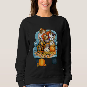 Hallo Herbst Herbst Pickup Kürbisfeld Blätter Narb Sweatshirt