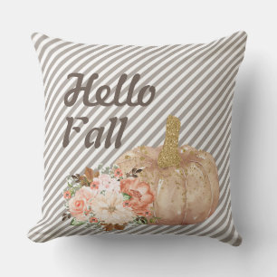 Hallo Herbst Herbst Streifen Pillow Kissen