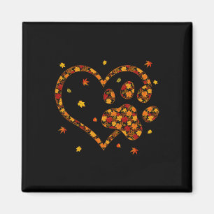 Hallo Herbst Herbstleaf Hund und Katzen Paw Print Magnet
