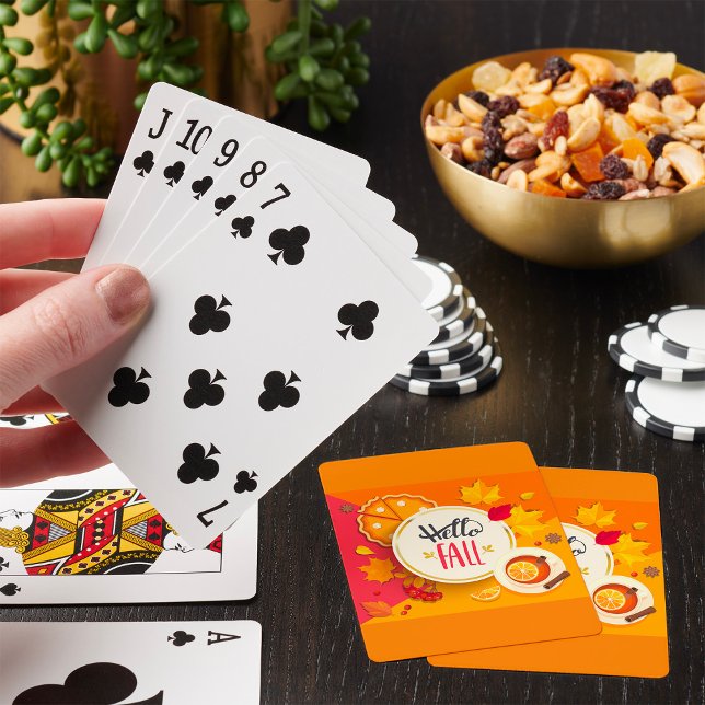 Hallo Herbst Herbstleaves und Pumpkin Pie Spielkarten (Von Creator hochgeladen)