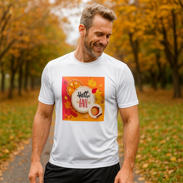 Hallo Herbst Herbstleaves und Pumpkin Pie T-Shirt (Von Creator hochgeladen)