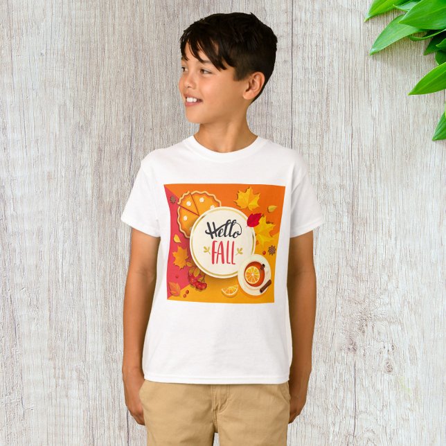 Hallo Herbst Herbstleaves und Pumpkin Pie T-Shirt (Von Creator hochgeladen)