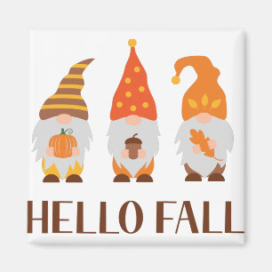 Hallo Herbst. Herbstschwinze im niedlichen Cartoon Magnet