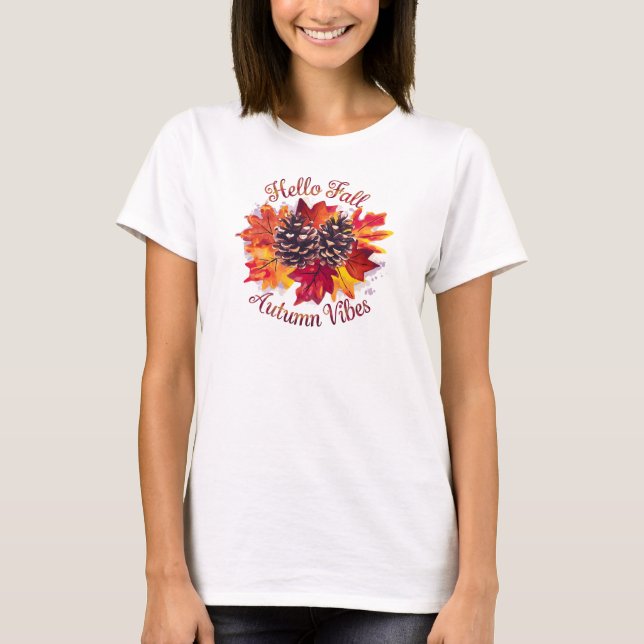 Hallo Herbst, Herbstwoben T-Shirt (Vorderseite)