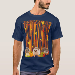 Hallo Herbst Igel Ahornblätterpilz Fallkugel T-Shirt