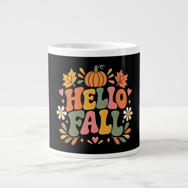 Hallo Herbst Jumbo-Tasse (Vorderseite)