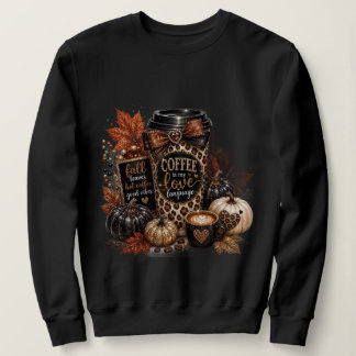 Hallo Herbst-Kaffee-Liebhaber Herbst-Kürbis-Gemütl Sweatshirt