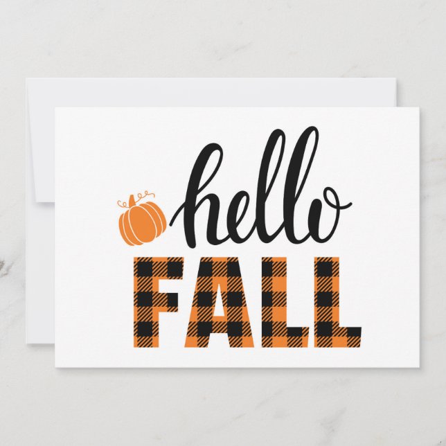 Hallo Herbst Karte (Vorderseite)