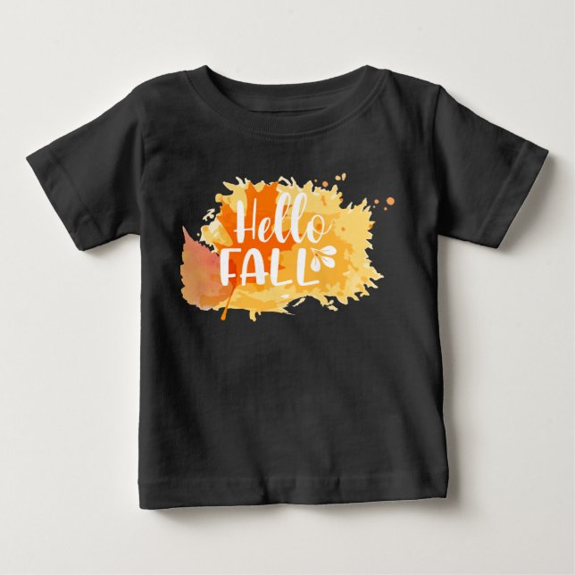 Hallo Herbst Kleinkind-Tee, Kind Herbst-Shirt Baby T-shirt (Vorderseite)