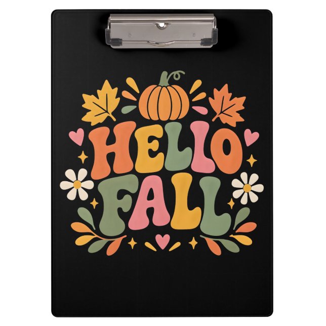 Hallo Herbst Klemmbrett (Vorderseite)