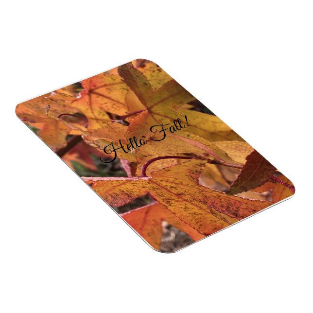 "Hallo Herbst!" Kühlschrankmagnet Magnet (Rechte Seite)